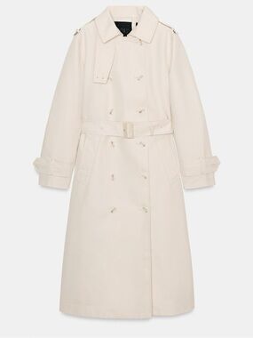 NWT Funnel Neck Belted Trench Coat ZW Collection Size S